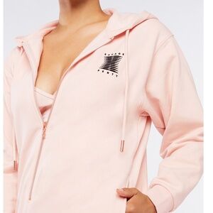NWT Savage X Fenty Pink Breast Cancer Awareness Hooded Onsie Size M